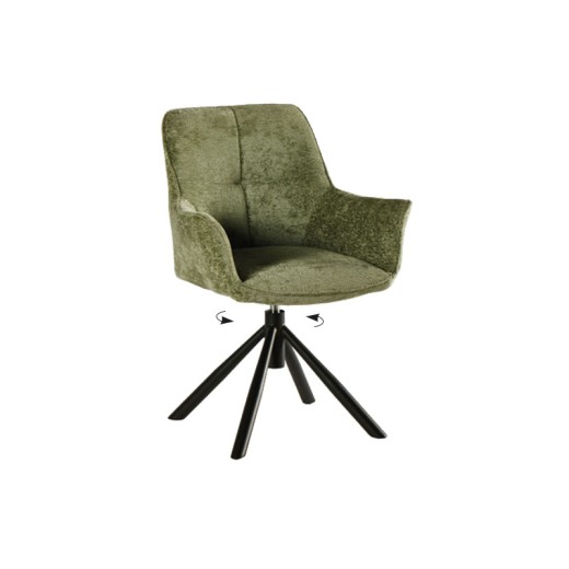 Fauteuil pivotant tissu - Ewing verte