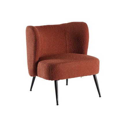 Fauteuil décoratif tissu - Ripple terracotta
