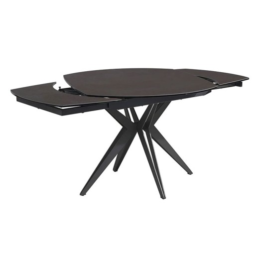 Table ovale 160 extensible céramique - Nénuphar détails