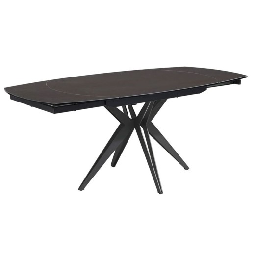 Table ovale 160 extensible céramique - Nénuphar détails