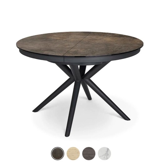 Table ronde extensible céramique - Orchidée