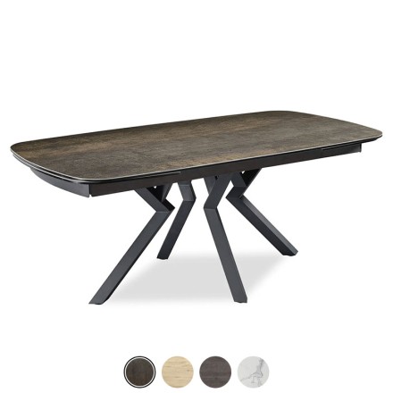 Table tonneau 190 extensible céramique iron - Anémone