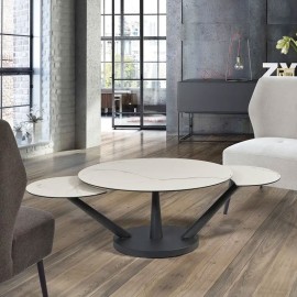 Table basse extensible céramique marbré - Chicago 2