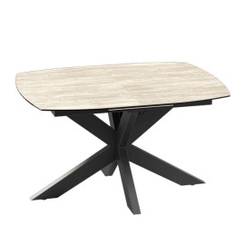 Table de repas extensible 130cm - PHOENIX - TRAVERTIN 2