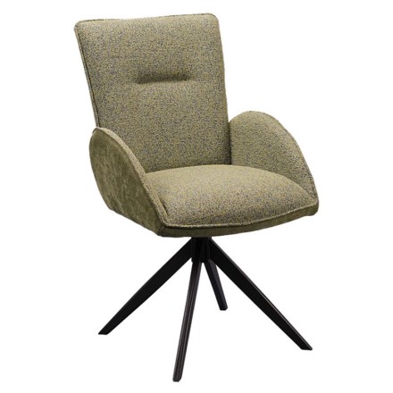 Chaise pivotante tissu - EDDY VERTE