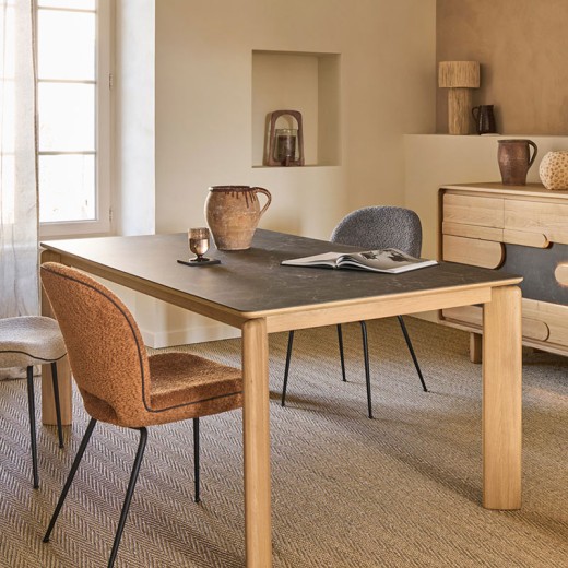Table rectangle céramique extensible - Absolu