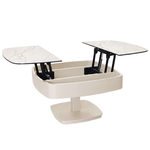 Table basse céramique beige - QUEBEC OUVERTE