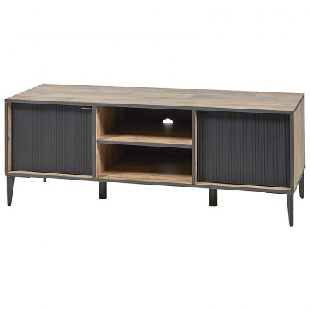 Meuble TV 140cm en mélaminé naturel PERUGIA