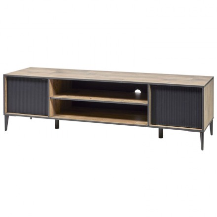 Meuble TV 180cm en mélaminé naturel PERUGIA