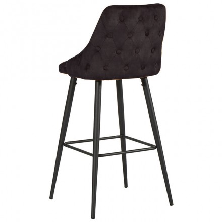 Lot de 2 chaises bar métal tissu anthracite Lou