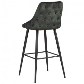 Chaise bar métal tissu kaki Lou 2