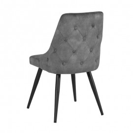Chaise pieds métal tissu ocre Casta 2