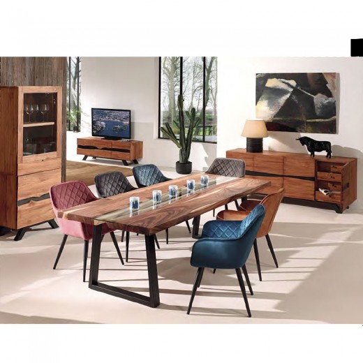 Buffet 3 portes 3 tiroirs teck Copley