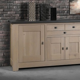 Buffet Whitney 4 portes chêne grisé 2