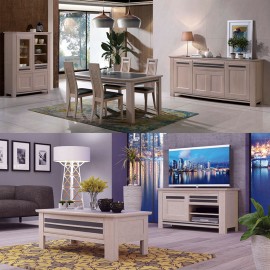 Meuble TV Malaga 1 porte 1 tiroir naturel 2