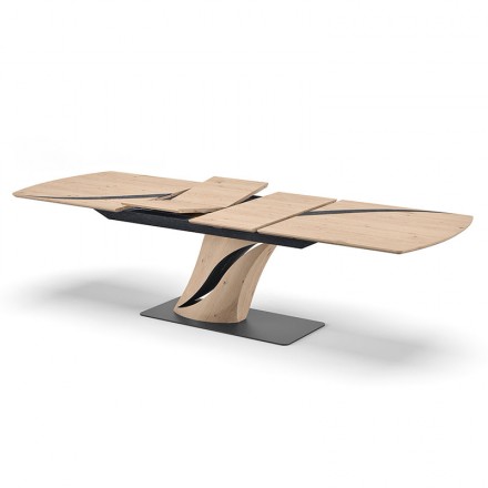 Table pied central extensible - FLORE détail