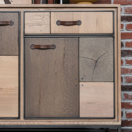Buffet 3 portes 2 tiroirs - PATCHWORK DETAILS