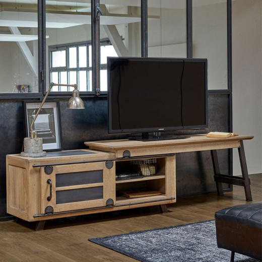 Meuble TV porte coulissante - PASSERELLE