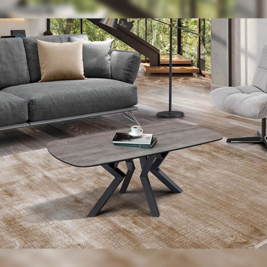 Table de salon tonneau - Kansas gris